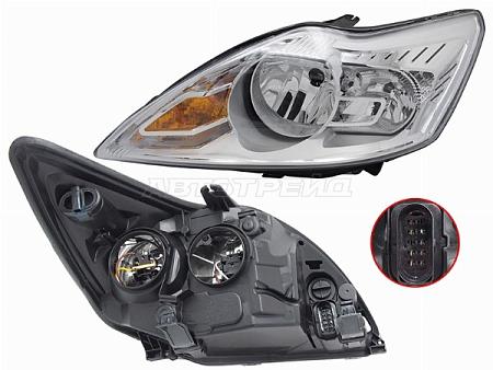 Фара Ford Focus 07-11 (Слева/ Ручная регулировка)
