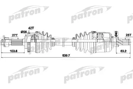 PDS1620 Полуось