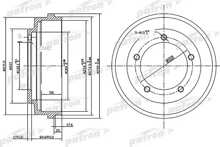 PDR1067 Барабан тормозной