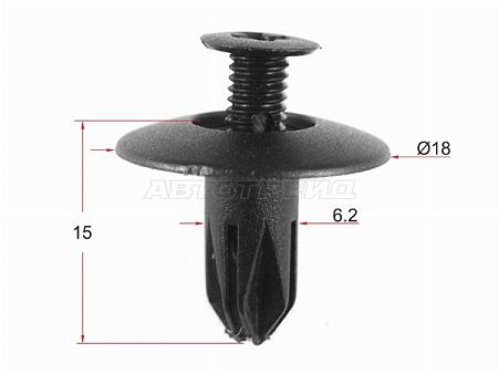 Клипса защита бампера HONDA/KIA/HYUINDAI (1 шт.)