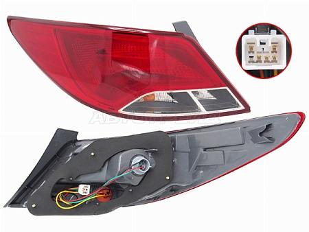Фонарь задний Hyundai Solaris 14-17 (Слева/ 4D SED)