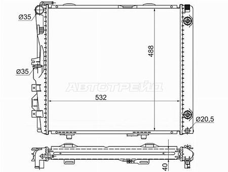 Радиатор Mercedes-Benz E-Class 84-95