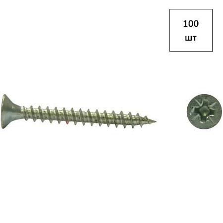 шуруп универс.6х20 ж.ц. потай.PZ (100) 100шт FORTLUFT sts026672