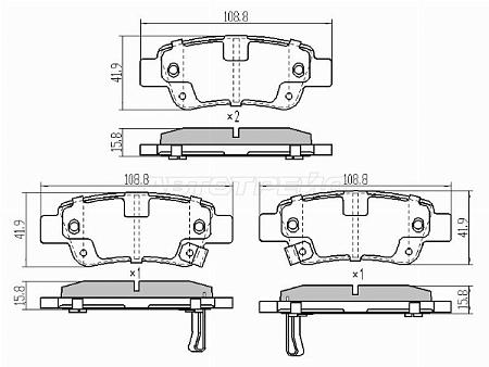 Колодки тормозные (Сзади) Honda CR-V 06-20