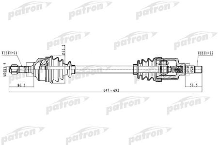 PDS0228 Полуось