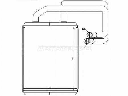Радиатор отопителя салона  KIA CERATO 04-09