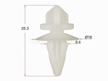 Клипса молдинга кузова MITSUBISHI (1 шт.)