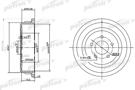 PDR1482 Барабан тормозной