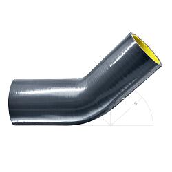 Силиконовый изгиб-переходник 50-57мм 45 градусов shb505745