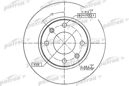 PBD1221 Диск тормозной