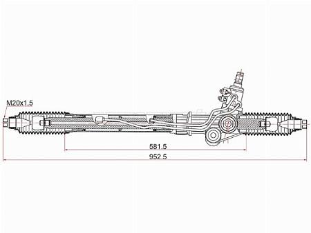 Рейка рулевая Toyota Land Cruiser Prado 96-02 RHD