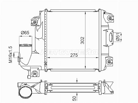 Интеркулер TOYOTA FORTUNER 10-/HILUX 05-